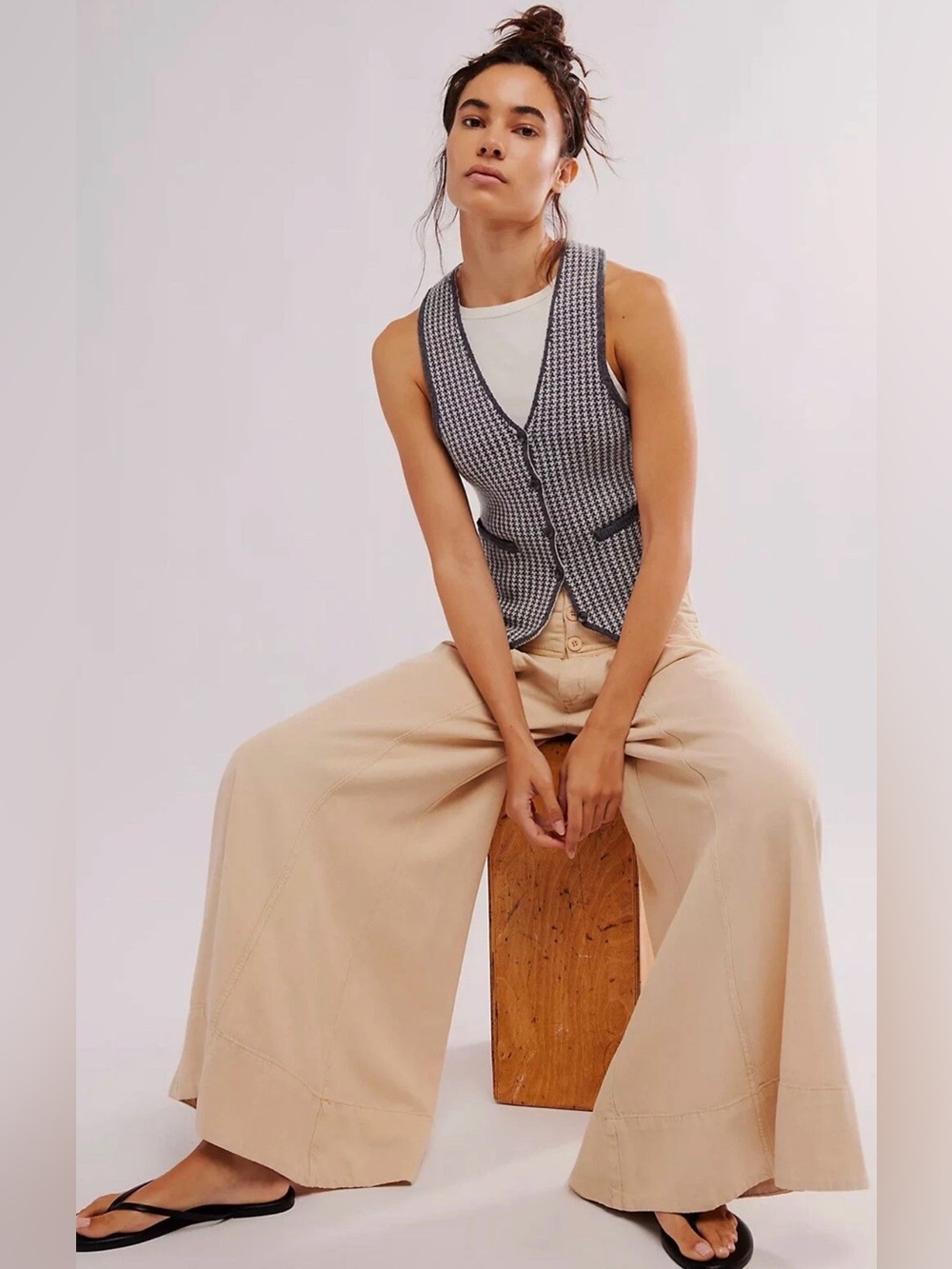 Free people maxed out Wide leg Trousers $148 - Picture 11 of 12